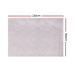 Artiss Floor Rugs 160x230cm Washable Area Mat Large Carpet Microfiber Ripple - Home & Garden > Rugs