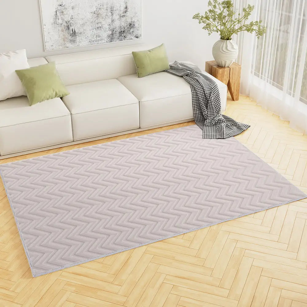 Artiss Floor Rugs 160x230cm Washable Area Mat Large Carpet Microfiber Ripple - Home & Garden > Rugs