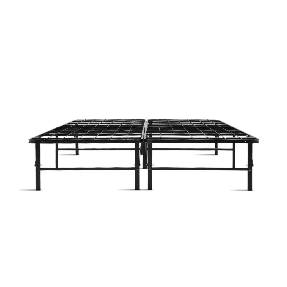 Artiss Folding Bed Frame Metal Base - Queen - Furniture > Bedroom