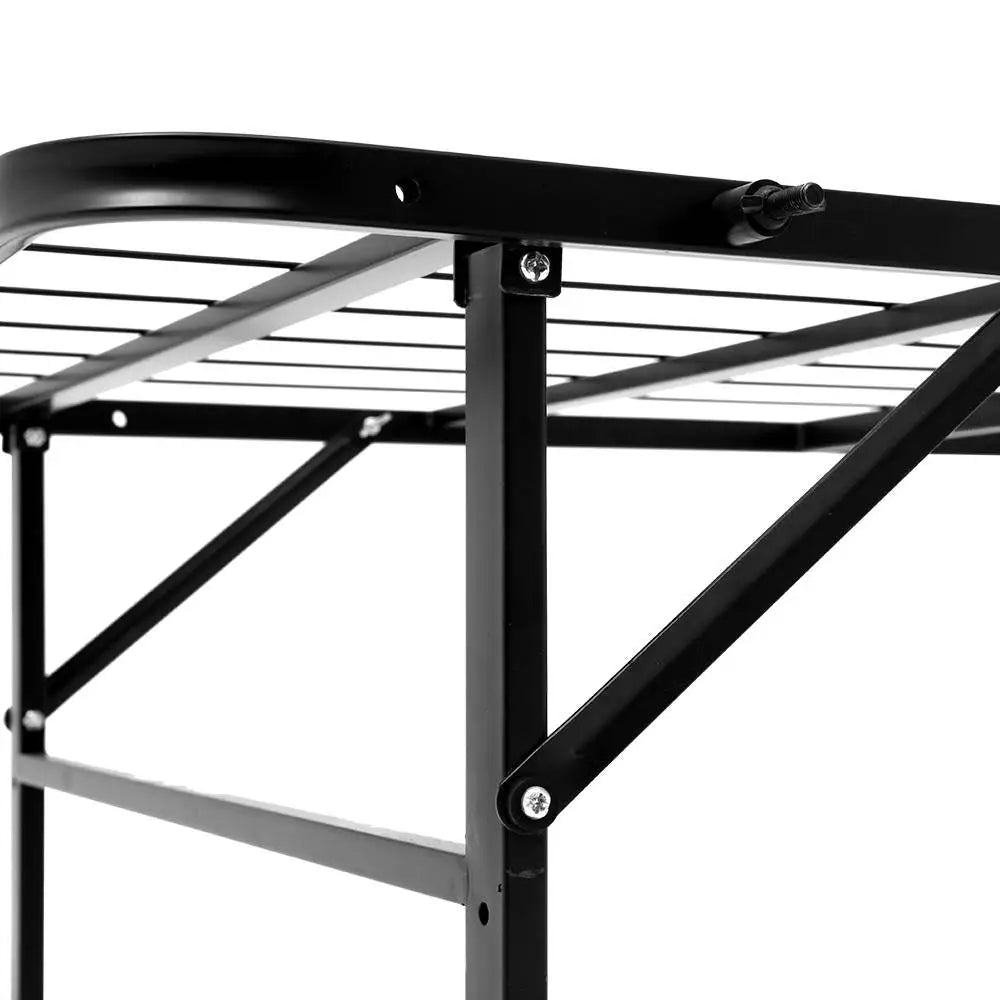 Artiss Folding Bed Frame Metal Base - Queen - Furniture > Bedroom