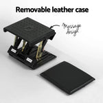 Artiss Foot Rest Stool Office Under Desk Fold Footrest Massage Cushion Pad Black - Furniture > Office