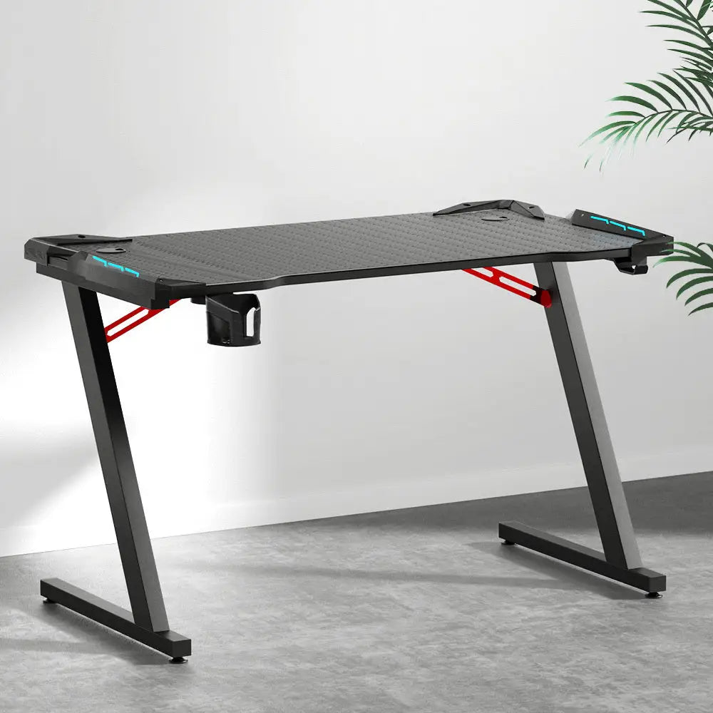 Artiss Gaming Desk Computer Desks LED Light 120CM - Furniture > Office