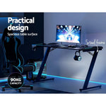 Artiss Gaming Desk Computer Desks LED Light 140CM - Furniture > Office
