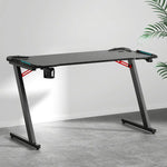 Artiss Gaming Desk Computer Desks LED Light 140CM - Furniture > Office