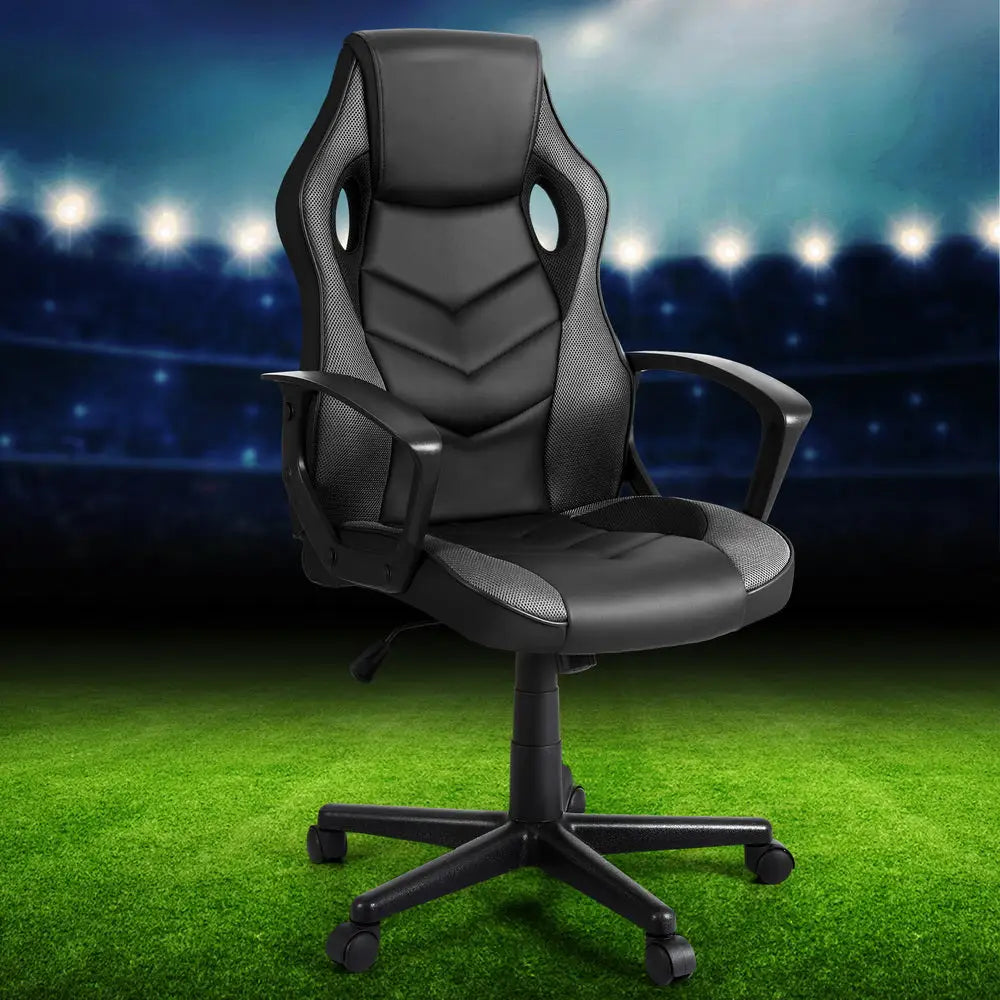 Artiss Gaming Office Chair Computer Chairs Grey - Furniture > Office > Office & Desk Chairs