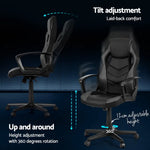 Artiss Gaming Office Chair Computer Chairs Grey - Furniture > Office > Office & Desk Chairs