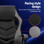 Artiss Gaming Office Chair Computer Chairs Grey - Furniture > Office > Office & Desk Chairs