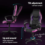 Artiss Gaming Office Chair Computer Chairs Purple - Furniture > Office > Office & Desk Chairs