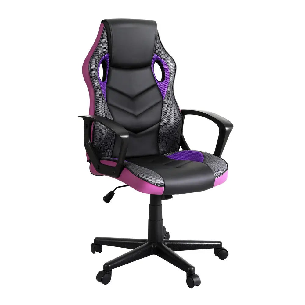 Artiss Gaming Office Chair Computer Chairs Purple - Furniture > Office > Office & Desk Chairs