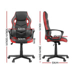Artiss Gaming Office Chair Computer Chairs Red - Furniture > Bar Stools & Chairs