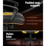 Artiss Gaming Office Chair Computer Executive Racing Chairs High Back Yellow - Furniture > Office