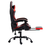 Artiss Gaming Office Chair Recliner Footrest Red - Furniture > Office
