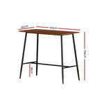 Artiss Halle Bar Table 120CM Rectangular - Furniture > Dining