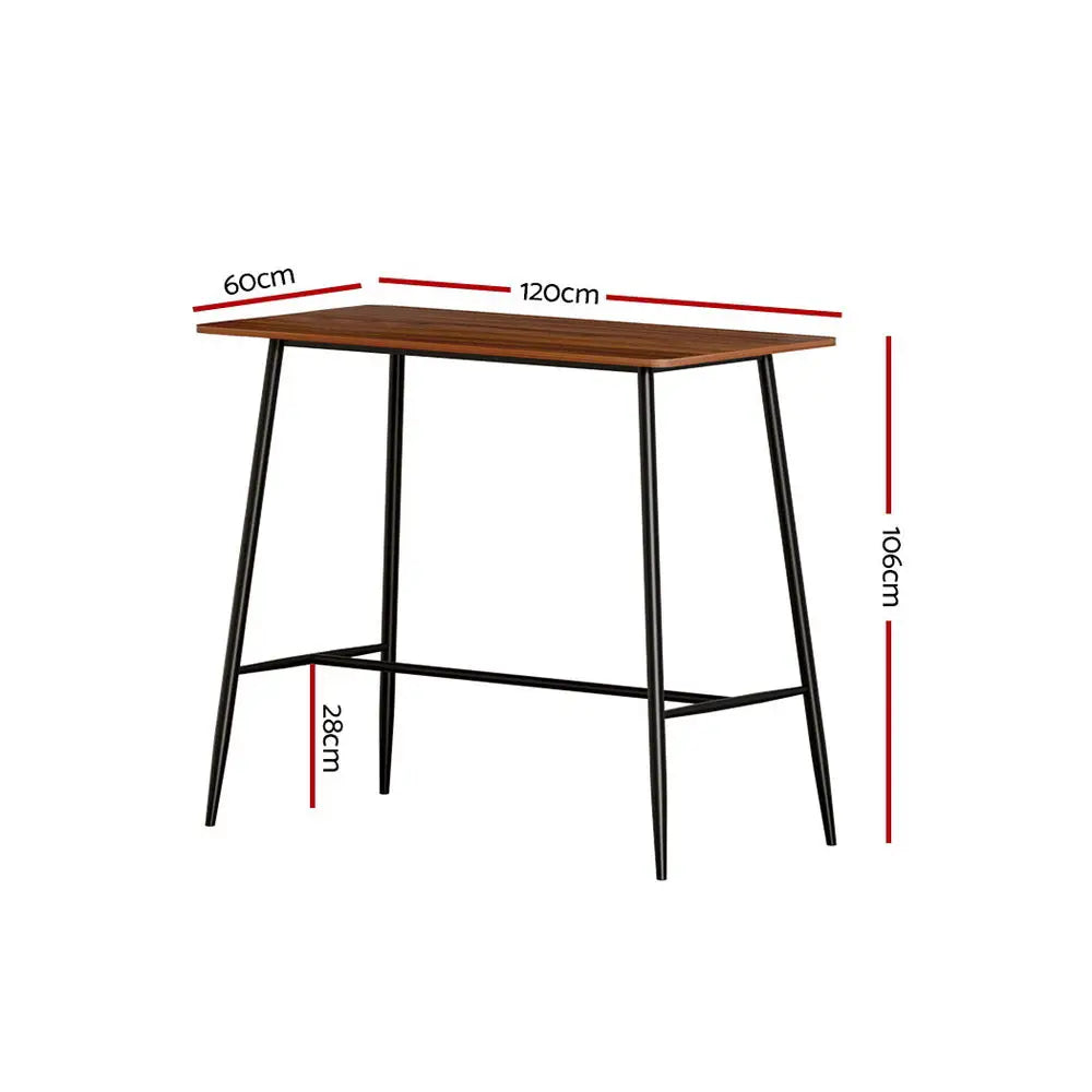 Artiss Halle Bar Table 120CM Rectangular - Furniture > Dining