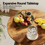 Artiss Industrial Bar Table with 2-Tier Organizer Weather-Resistant MDF Top Steel Frame - Furniture > Bar Stools &