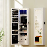 Artiss Jewellery Cabinet LED Mirror Lockable - Home & Garden > Storage > Storage Cabinets & Lockers