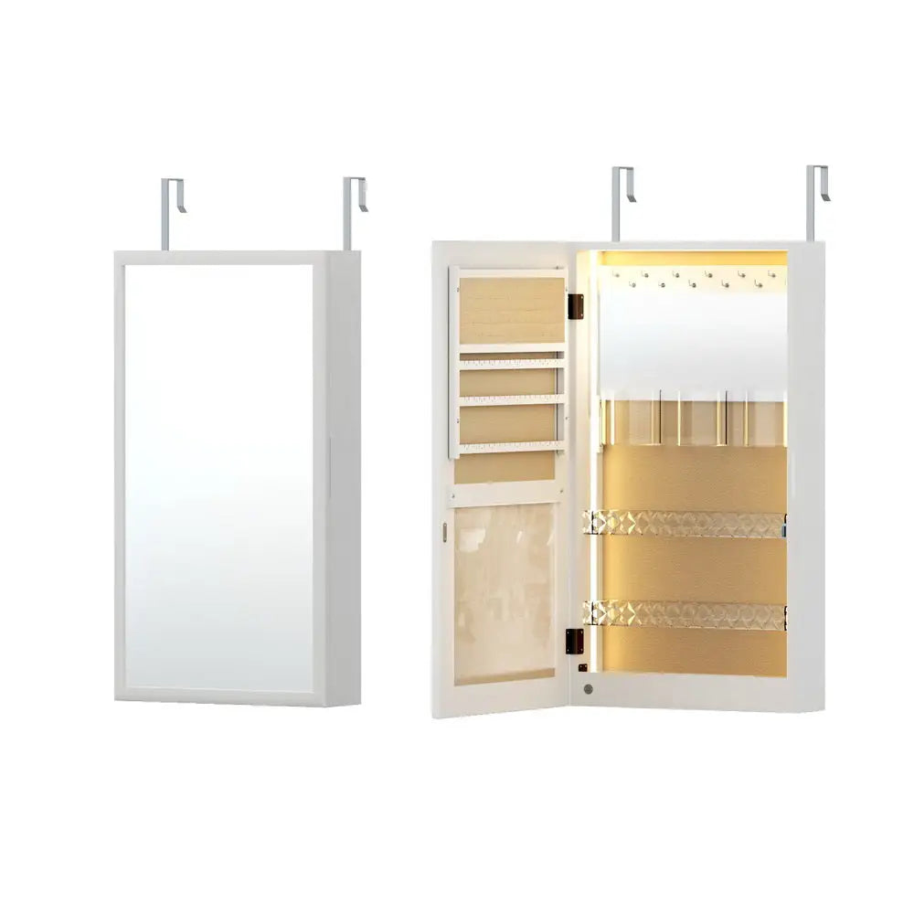 Artiss Jewellery Cabinet Mirror Door Wall Mount - Furniture > Office > Storage Cabinets