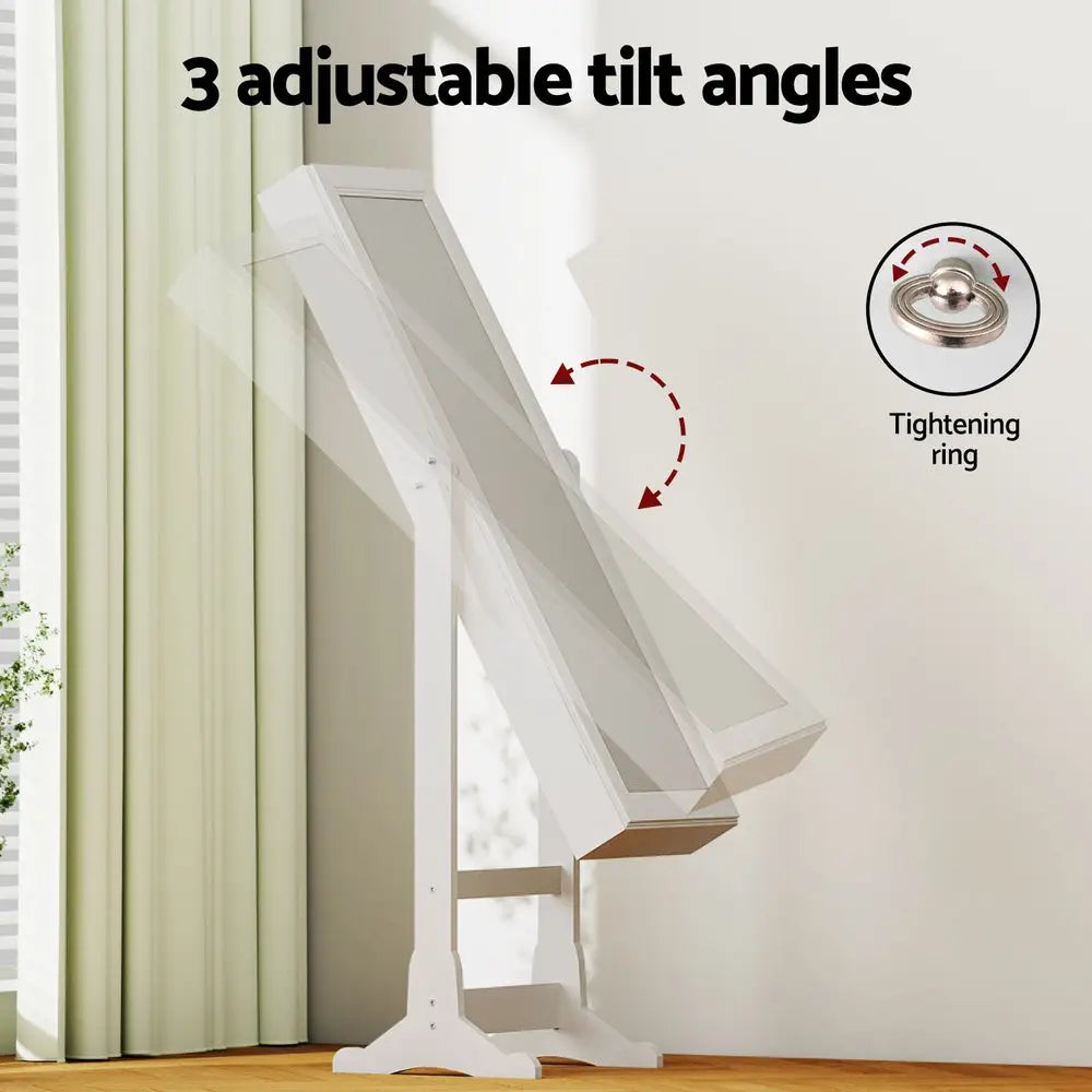 Artiss Jewellery Cabinet Mirror Free Standing - Home & Garden > Storage > Storage Cabinets & Lockers