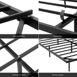 Artiss King Bed Frame,Floating Metal Bed Frame with Smart LED Lights - Sturdy Metal Platform Bed Base Silent Design