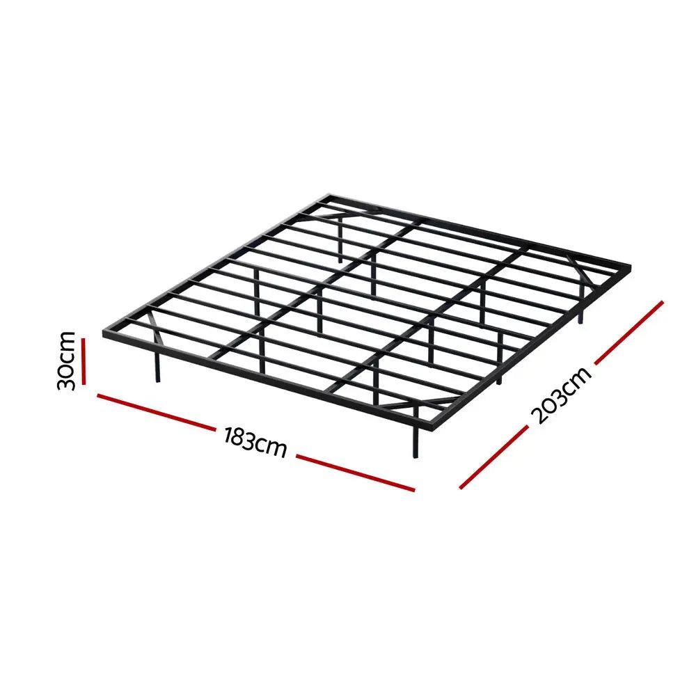 Artiss King Bed Frame,Floating Metal Bed Frame with Smart LED Lights - Sturdy Metal Platform Bed Base Silent Design