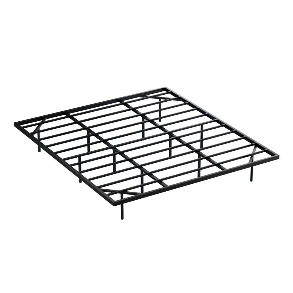 Artiss King Bed Frame,Floating Metal Bed Frame with Smart LED Lights - Sturdy Metal Platform Bed Base Silent Design