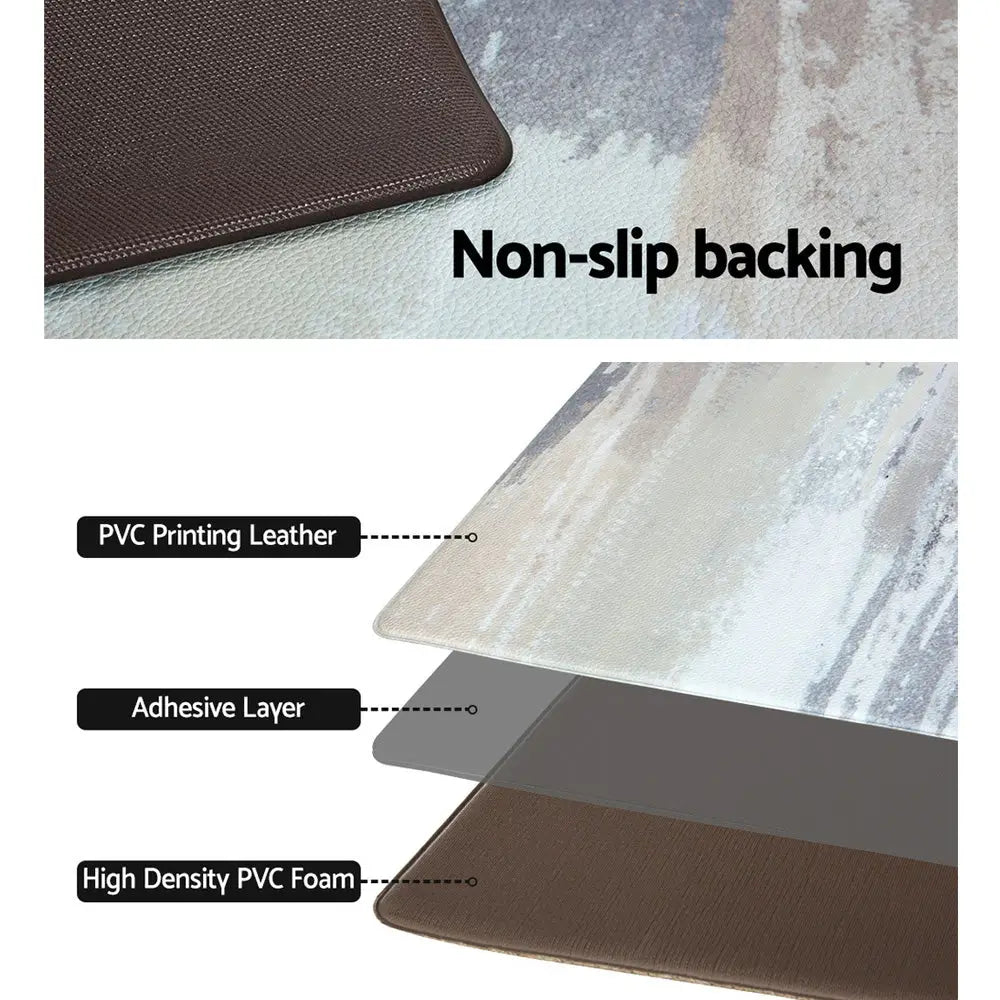 Artiss Kitchen Mat 45x75cm PVC Floor Rug Carpet Non-slip Lydia - Home & Garden > Rugs