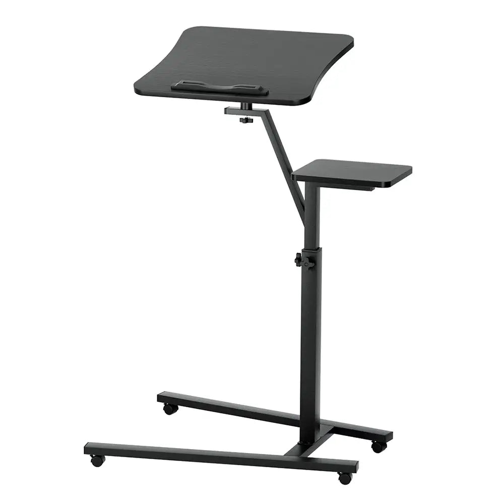 Artiss Laptop Desk Computer Table Height Adjustable Tiltable Mouse Board Black - Furniture > Office