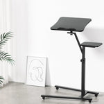 Artiss Laptop Desk Computer Table Height Adjustable Tiltable Mouse Board Black - Furniture > Office