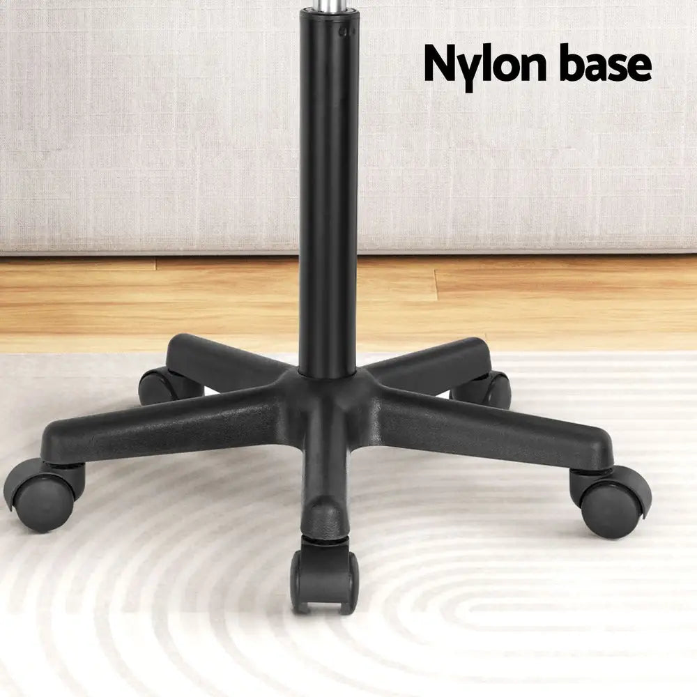 Artiss Laptop Desk Portable Height Adjustable Table Caster Wheels 60CM Black - Furniture > Office