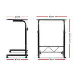 Artiss Laptop Desk Table Adjustable 60CM Black - Furniture > Office