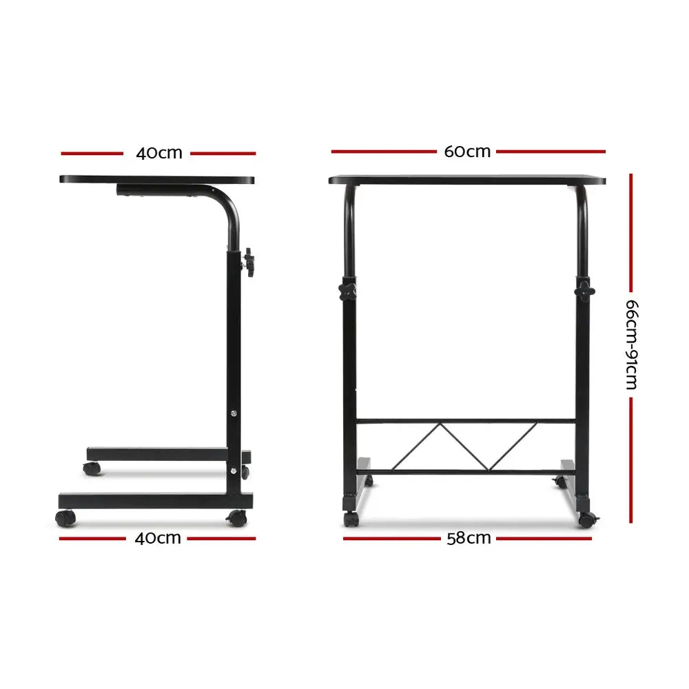 Artiss Laptop Desk Table Adjustable 60CM Black - Furniture > Office
