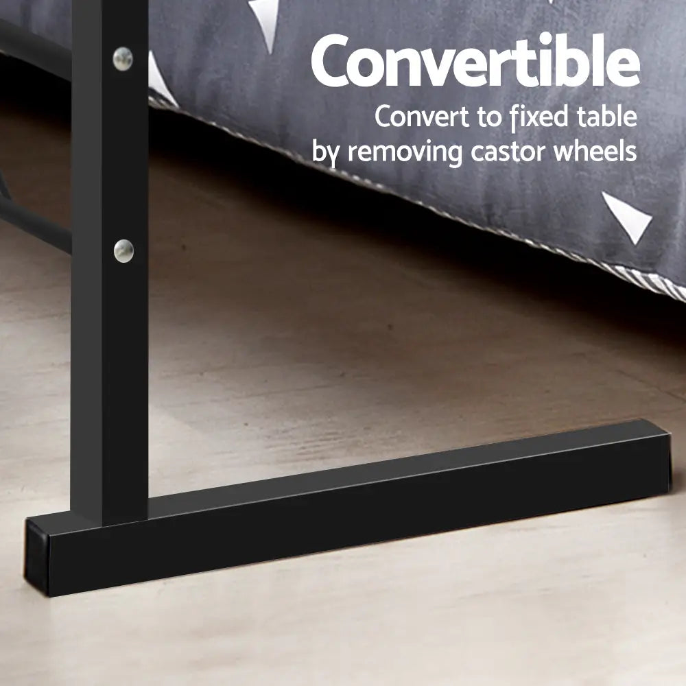 Artiss Laptop Desk Table Adjustable 60CM Dark Wood - Furniture > Office