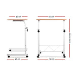 Artiss Laptop Desk Table Adjustable 60CM Light Wood - Furniture > Office