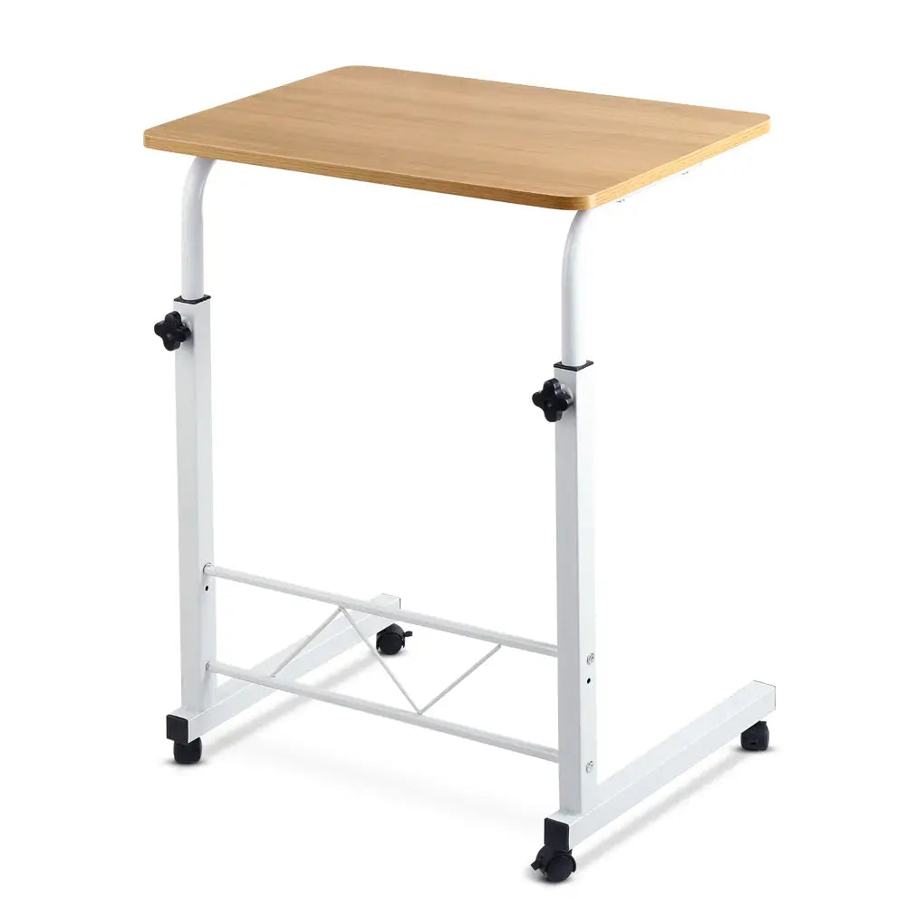 Artiss Laptop Desk Table Adjustable 60CM Light Wood - Furniture > Office