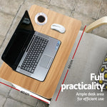 Artiss Laptop Desk Table Adjustable 60CM Light Wood - Furniture > Office