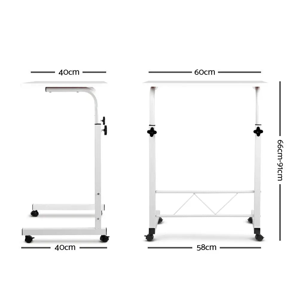 Artiss Laptop Desk Table Adjustable 60CM White - Furniture > Office