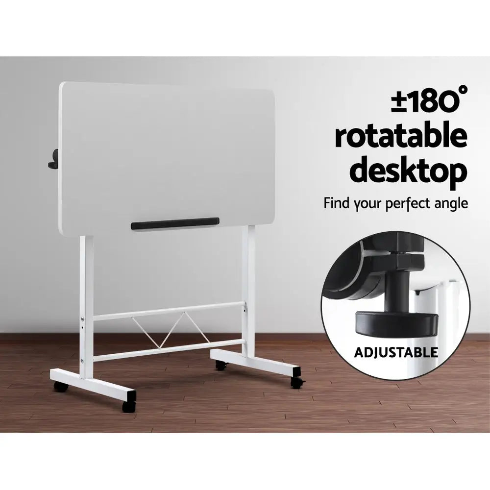 Artiss Laptop Desk Table Adjustable 80CM White - Furniture > Office