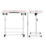 Artiss Laptop Desk Table Adjustable 80CM White - Furniture > Office