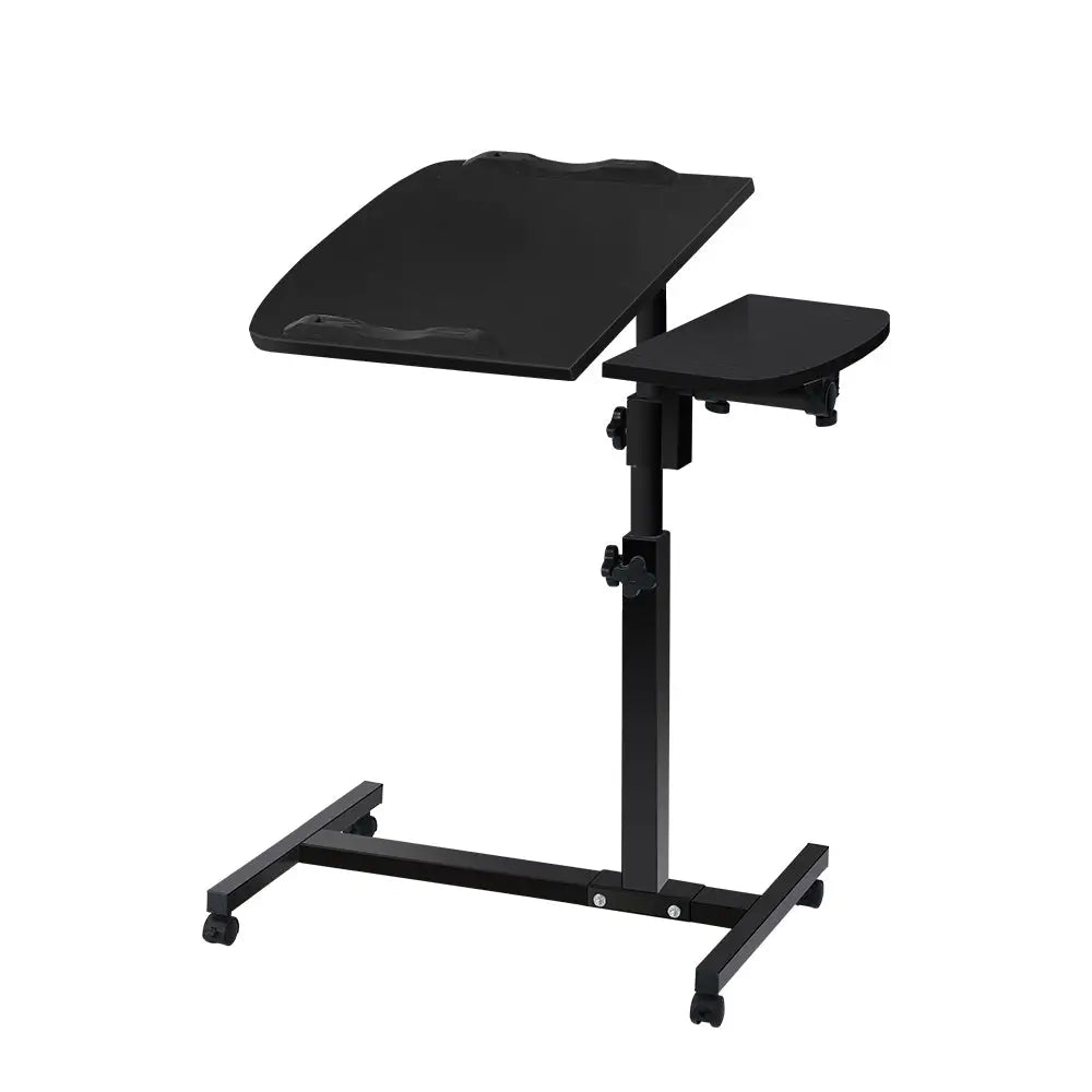 Artiss Laptop Desk Table Fan Cooling Black 60CM - Furniture > Office
