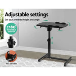 Artiss Laptop Desk Table Fan Cooling Black 60CM - Furniture > Office