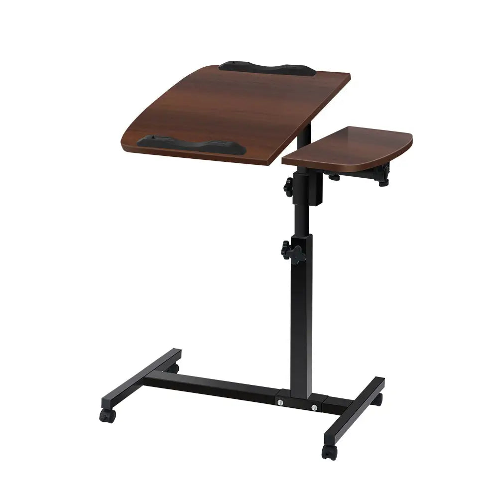 Artiss Laptop Desk Table Fan Cooling Walnut 60CM - Furniture > Office