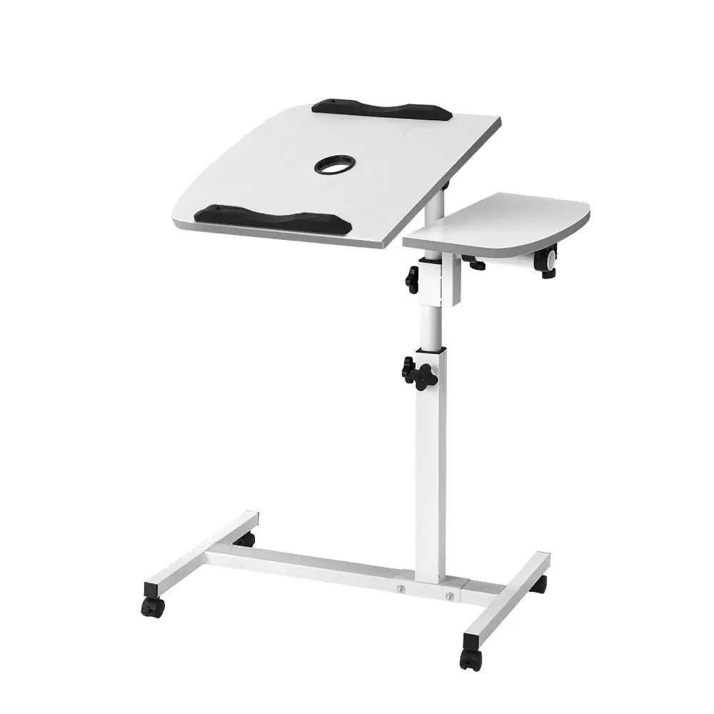 Artiss Laptop Desk Table Fan Cooling White 60CM - Furniture > Office