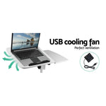 Artiss Laptop Desk Table Fan Cooling White 60CM - Furniture > Office