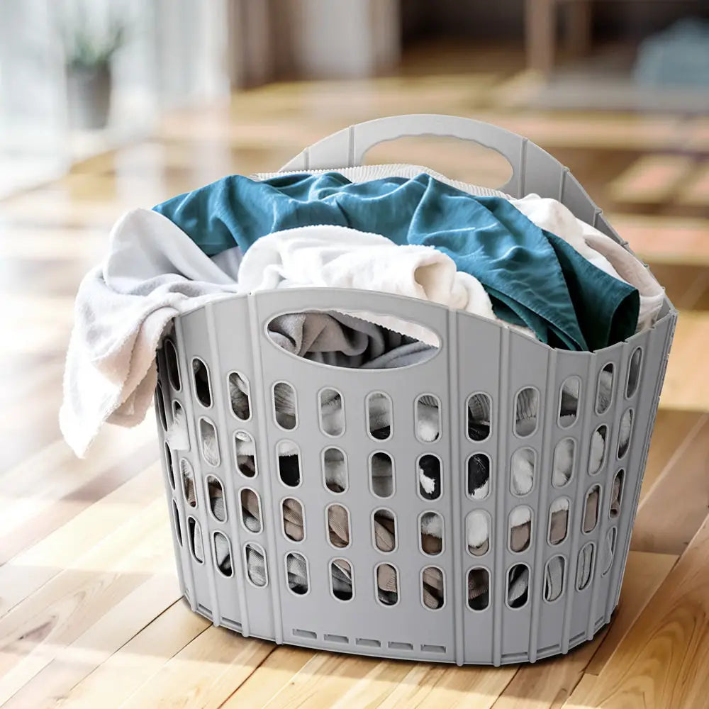 Artiss Laundry Basket Hamper Large Foldable Washing Clothes Storage Organiser - Home & Garden > Laundry & Cleaning