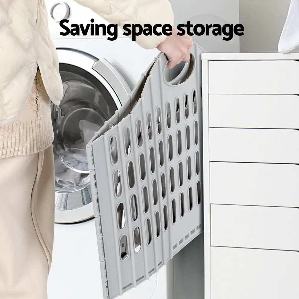 Artiss Laundry Basket Hamper Large Foldable Washing Clothes Storage Organiser - Home & Garden > Laundry & Cleaning