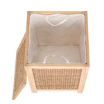 Artiss Laundry Hamper Bathroom Storage Cabinet Wooden Organiser Bag Clothes - Furniture > Bathroom