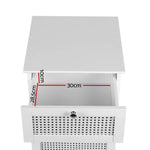 Artiss Laundry Hamper Cabinet Bathroom Storage White Rattan Clothes Basket - Home & Garden > Storage > Clothing &