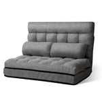 Artiss Lounge Sofa Bed 2-seater Grey Fabric - Furniture > Living Room