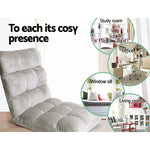 Artiss Lounge Sofa Bed Flannel Fabric Grey - Furniture > Living Room