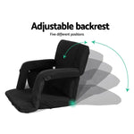Artiss Lounge Sofa Bed With Armrest Heated Floor Recliner Futon Couch Folding Chair Cushion - Furniture > Bar Stools &